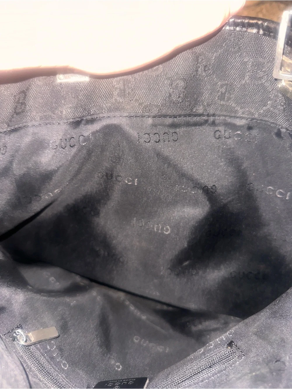 Gucci GG Monogram Canvas Tote Bag in black